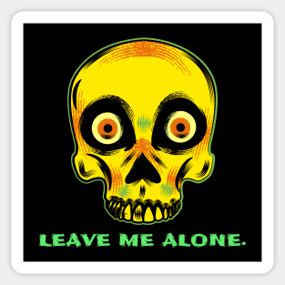 Leave Me Alone Skull Sticker